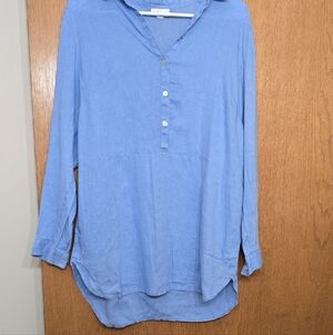 J. Jill Light Blue Button-Down Shirt